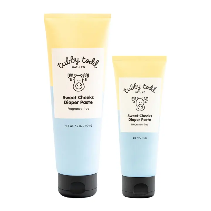 Sweet Cheeks Diaper Paste — Hypoallergenic Zinc Oxide Cream, 4 oz & 7.9 oz
